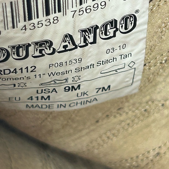 Durango 11” western shaft stitch brown women’s 9M - Picture 9 of 9